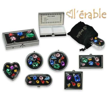 Set portapillole metallo 6 pezzi varie forme