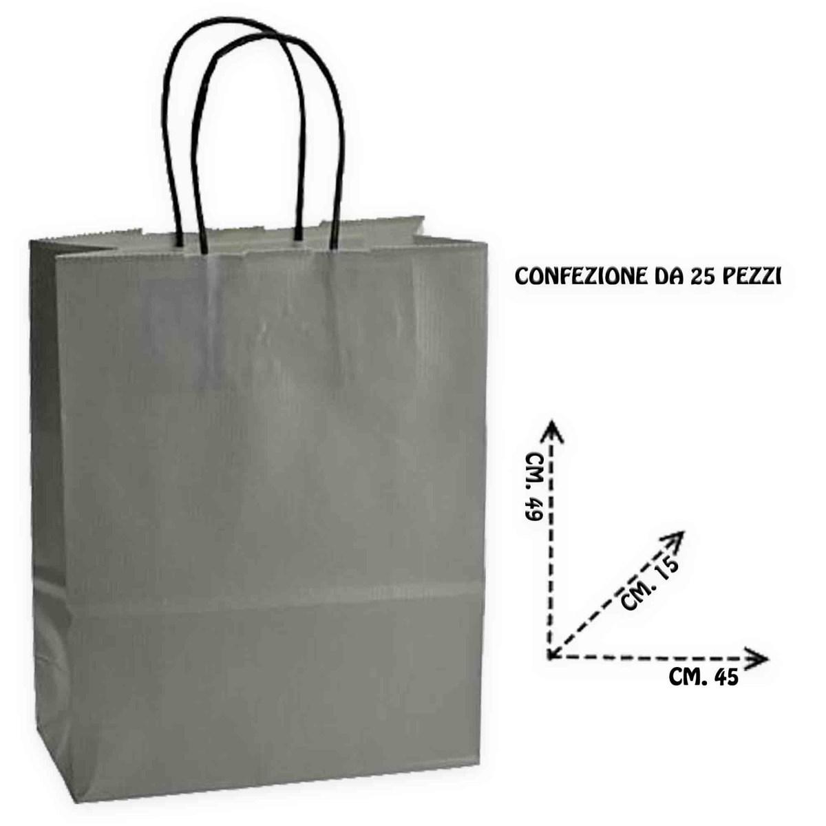 Shoppers carta colore  grigio h 49 x l 45 x p 15