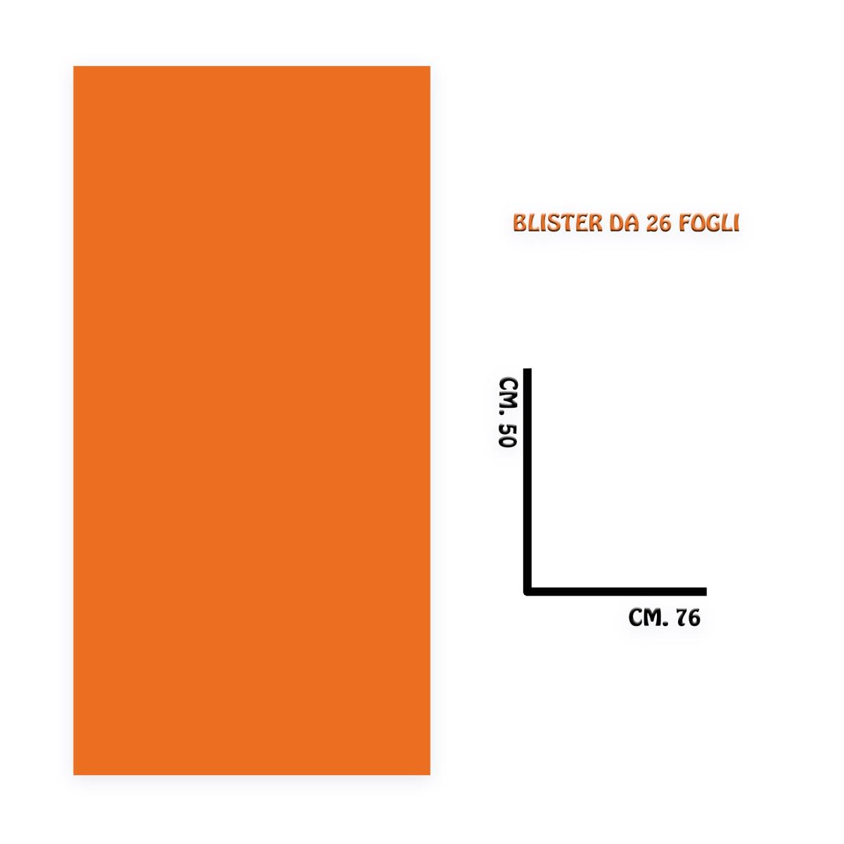 26 fogli carta velina f.to 50 x 76 colore arancio blister gr.20