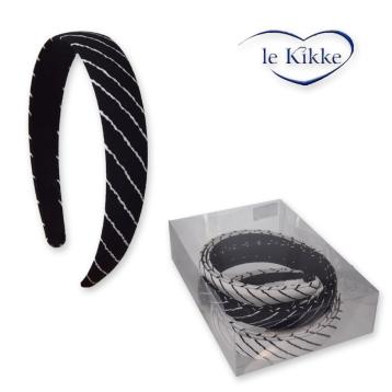Cerchietto tessuto righe bianco/nero