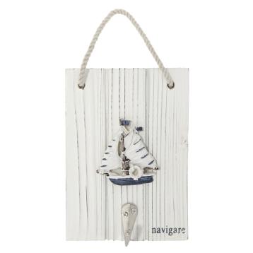 Portachiavi da parete in legno Navigare