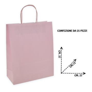 Shoppers carta H37 X L27 X P12 cm. colore rosa