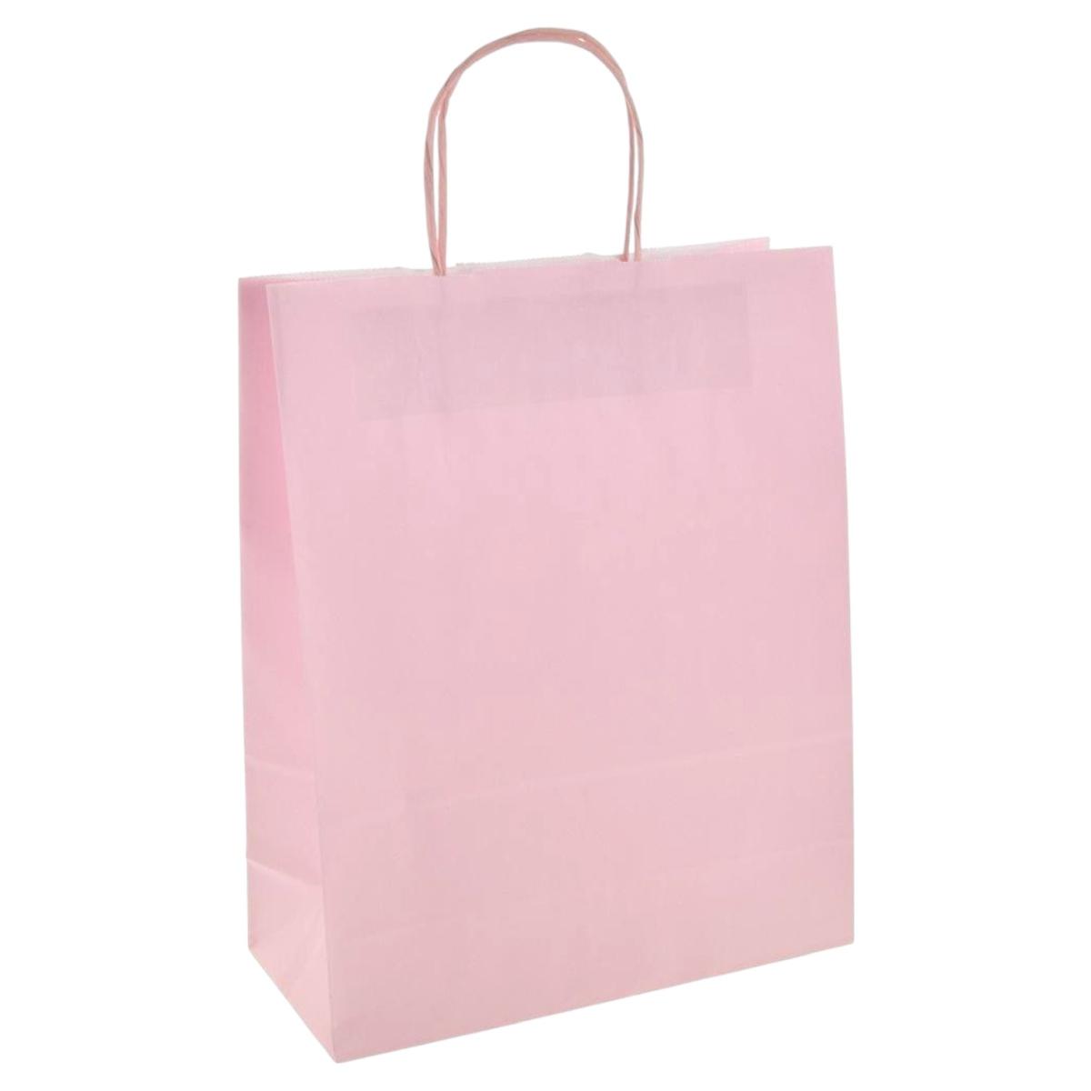 Shopper in carta h.41 x l.36 x p.12 cm colore rosa