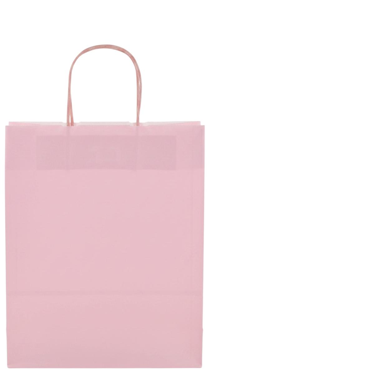 Shopper in carta h.41 x l.36 x p.12 cm colore rosa