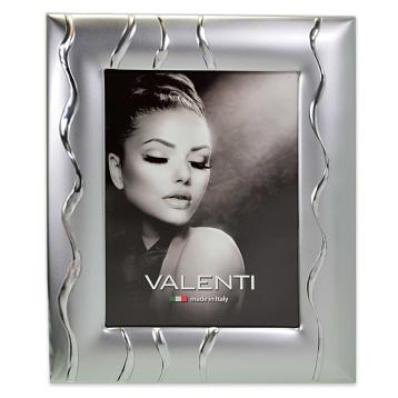 Cornice portafoto lucida e satinata ondine retro legno 9x13 cm Valenti