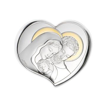 Sacra famiglia 17,5x15 cm oro sagomata