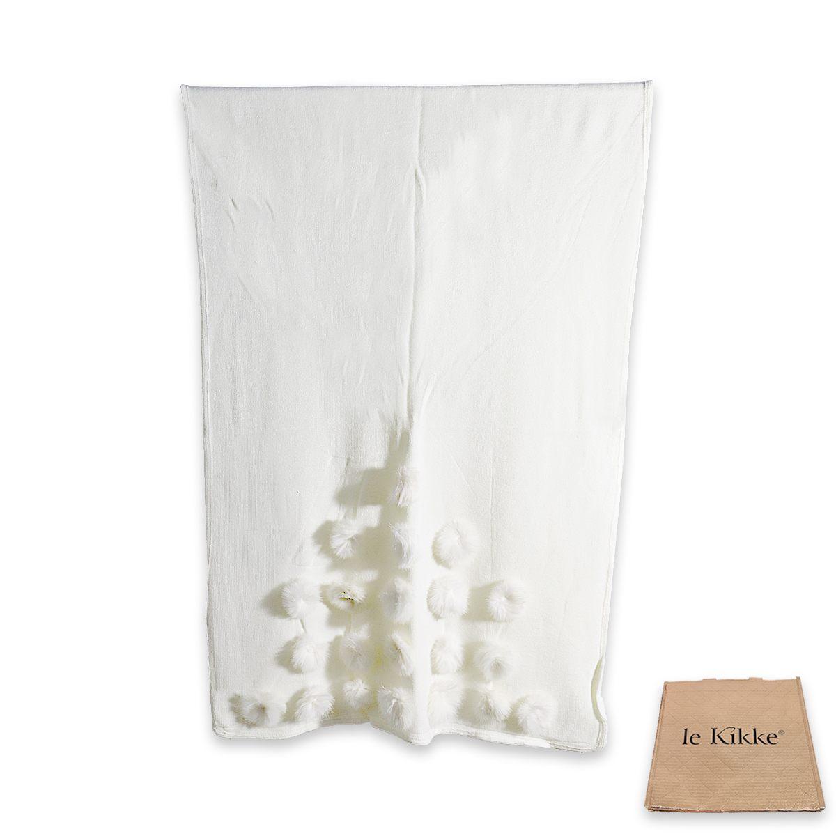 Sciarpa donna con pon pon e visone Le Kikke