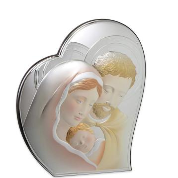 Sacra famiglia colorata 21,5x26 cm valenti