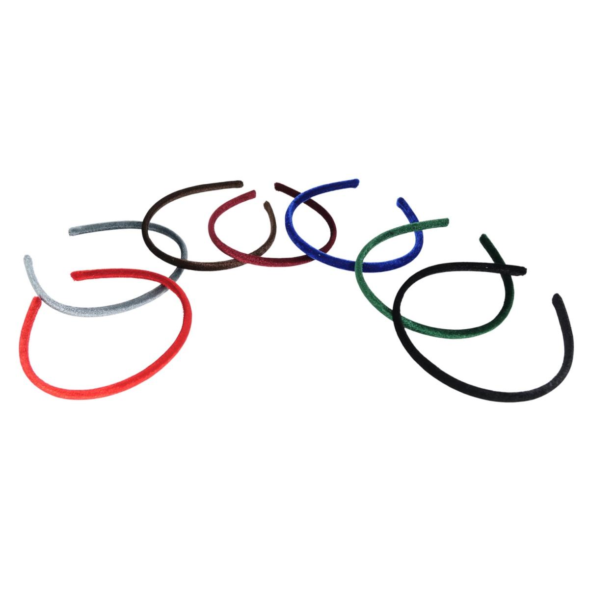 Cerchietto per capelli in velluto sottile colori assortiti Lillà