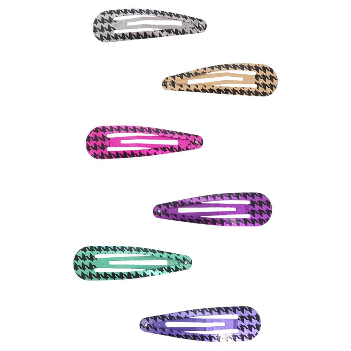 Clic clac per capelli in metallo 5 cm pied de poule