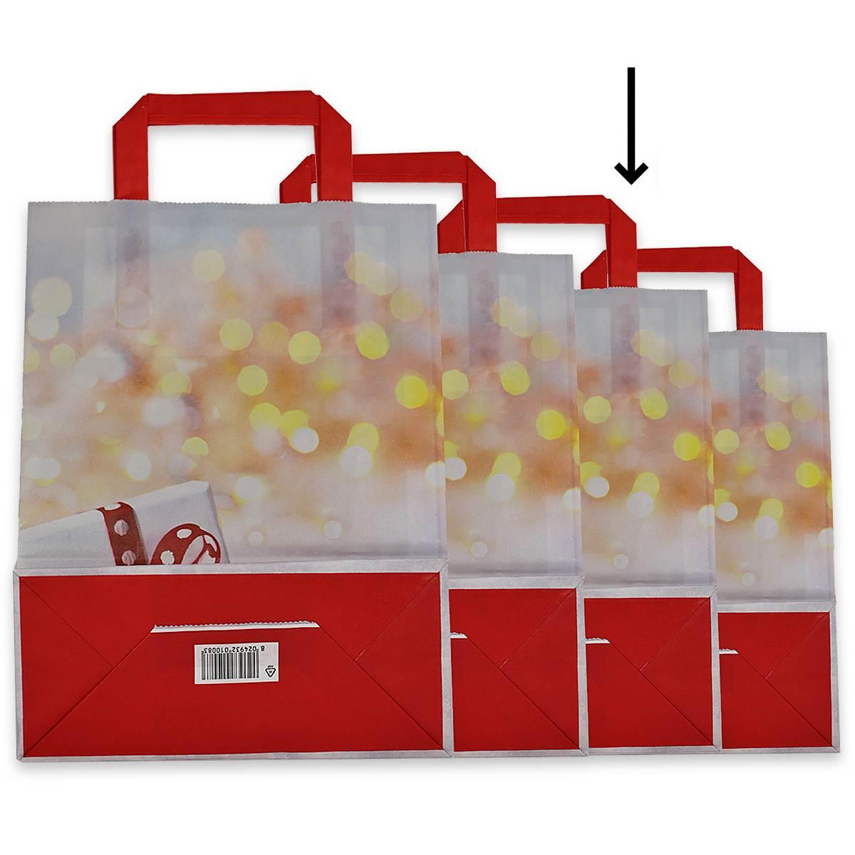 Shoppers in carta fantasia gift manico piatto h 41 x l 32 x p 13 cm.