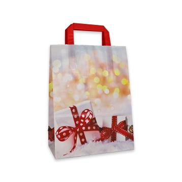Shoppers in carta fantasia gift manico piatto h 41 x l 32 x p 13 cm.