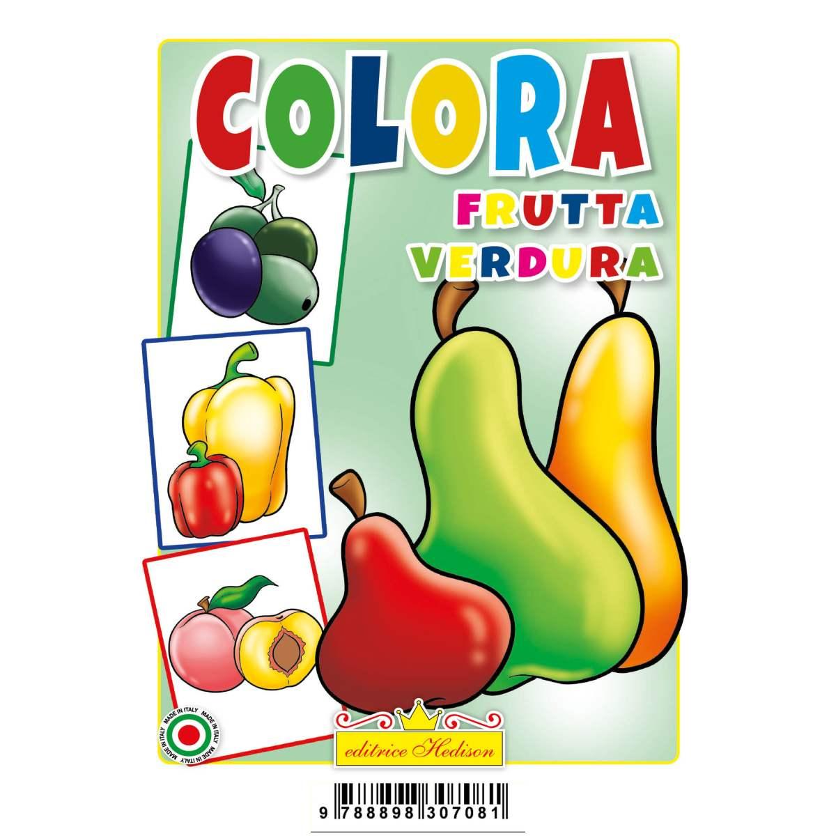 Libro  da colorare frutta verdura