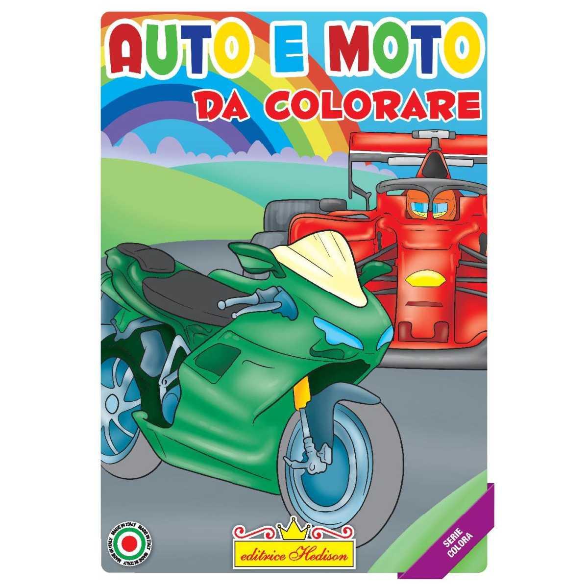 Libro da colorare auto e moto