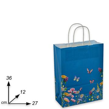 Shoppers in carta fantasia blumen H37 X L27 X P12