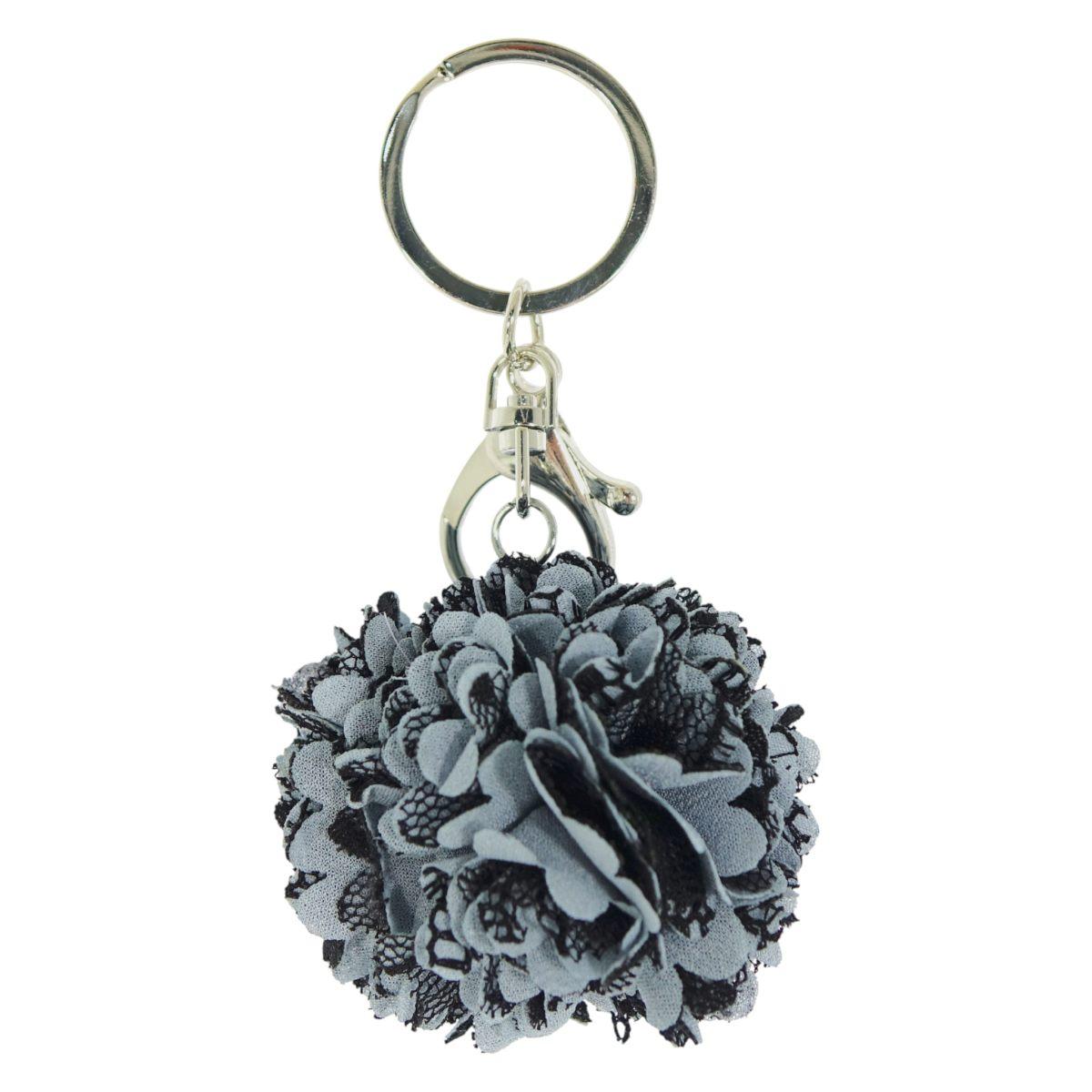 Portachiavi donna pon pon in tessuto colori assortiti