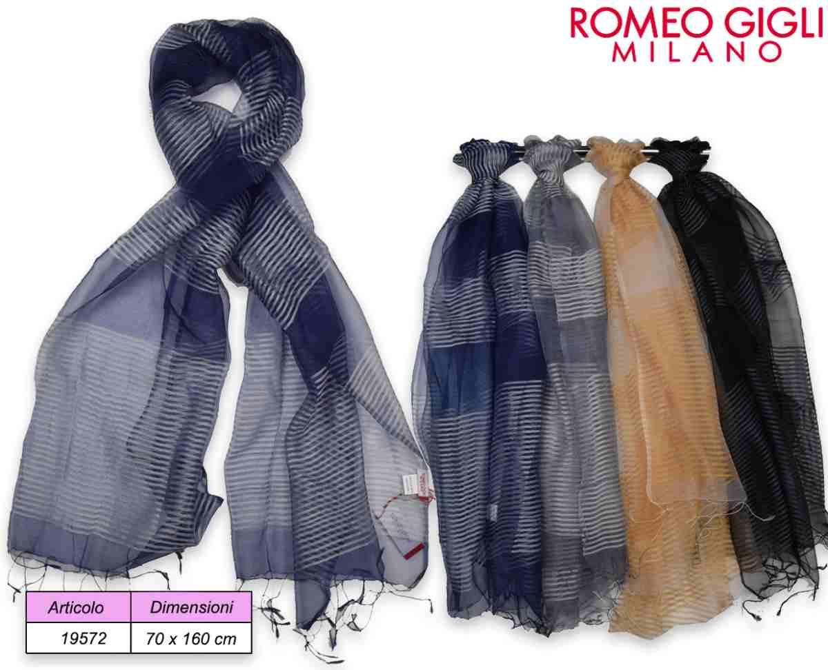 Sciarpa cerimonia 100% seta 70 x 180 cm romeo gigli milano