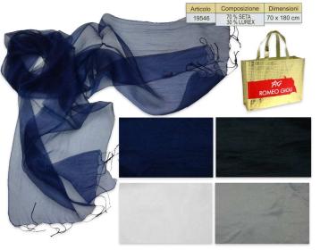 Sciarpa  romeo gigli milano 70% seta 30 % lurex