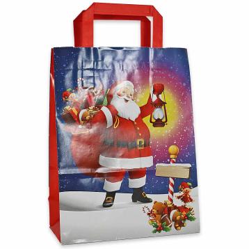 Shoppers in carta h49 x l45 x p15 babbo natale piatto