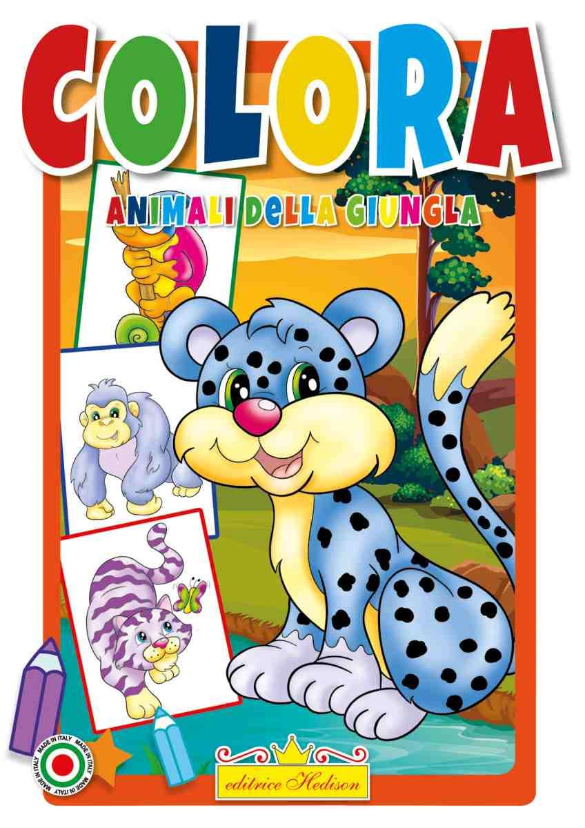 Libro da colorare Animali della giungla