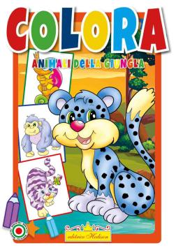 Libro da colorare animali della giungla