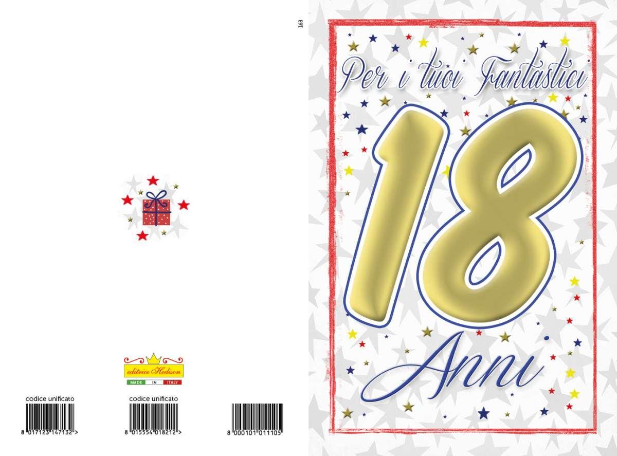Biglietti auguri 18 anni 2 sogg.