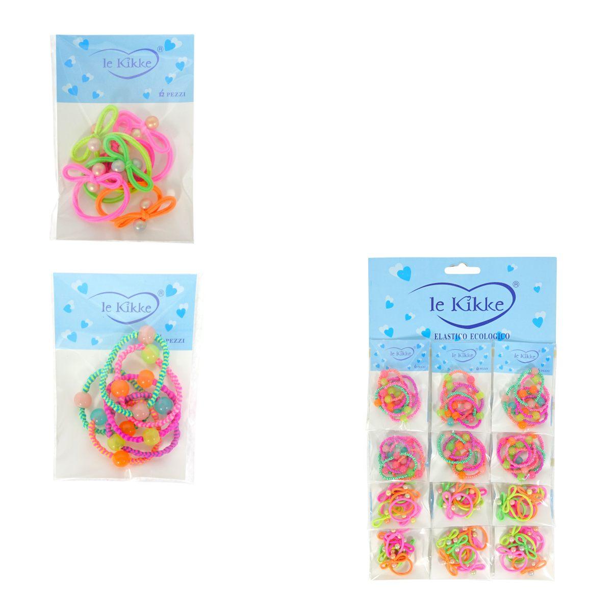 Elastici per capelli piccoli 6 bustine da 12 pz Le Kikke