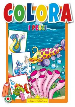 Libro editoriale da colorare .. i pesci