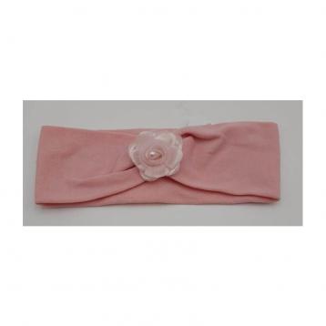 Fascia baby rosa c/fiore, nylon, elastan, poliestere