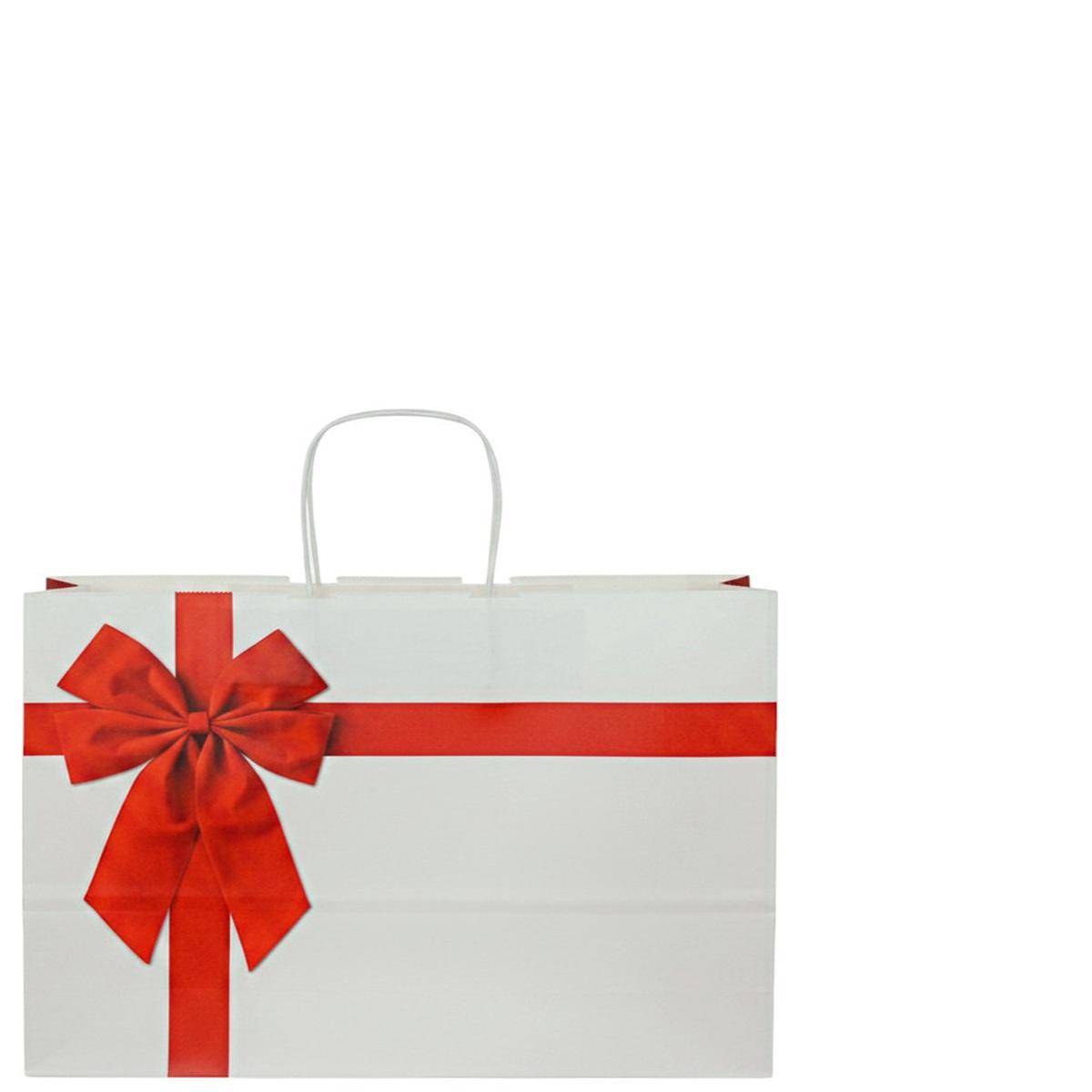 Shopper in carta h.31 x l.40 x p.12 cm fantasia rosette