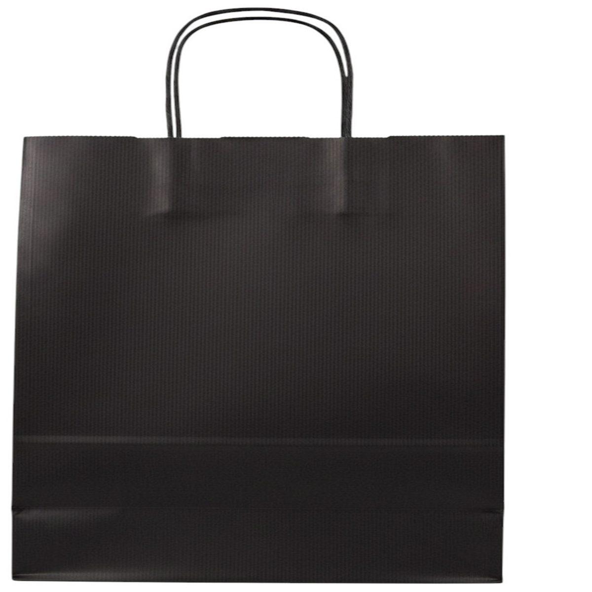 Shopper in carta h.49 x l.45 x p.15 cm colore nero