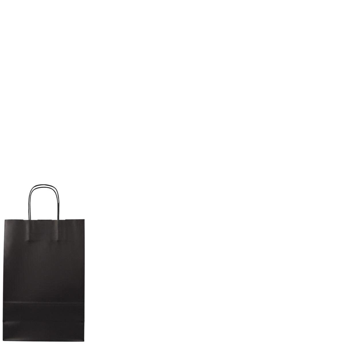 Shopper in carta h.24 x l.18 x p.8 cm colore nero
