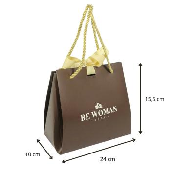 Busta regalo manici in cordino H 15,5 x L 24 x P 10 cm