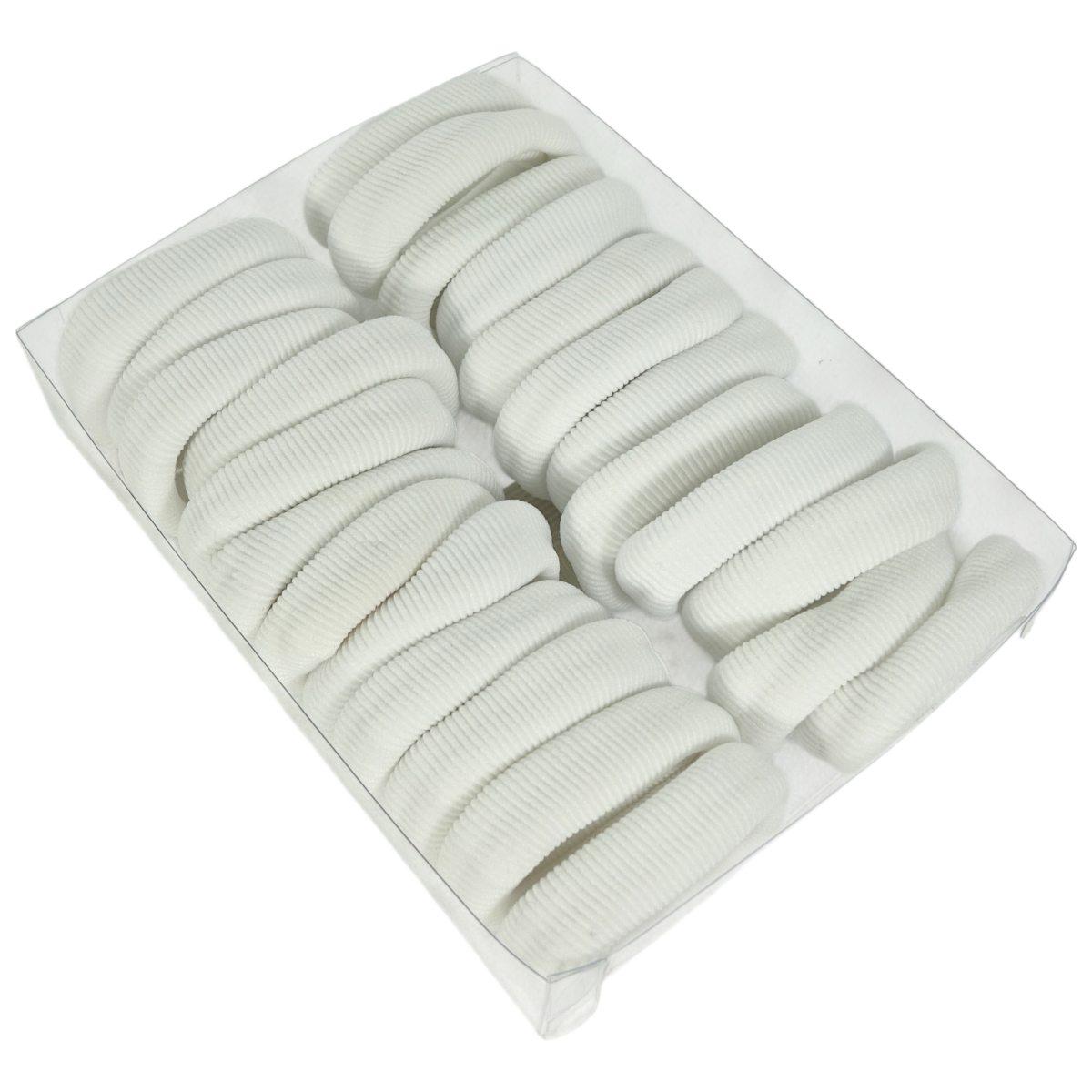 Elastico per capelli bianco in box da 24 pezzi Le Kikke