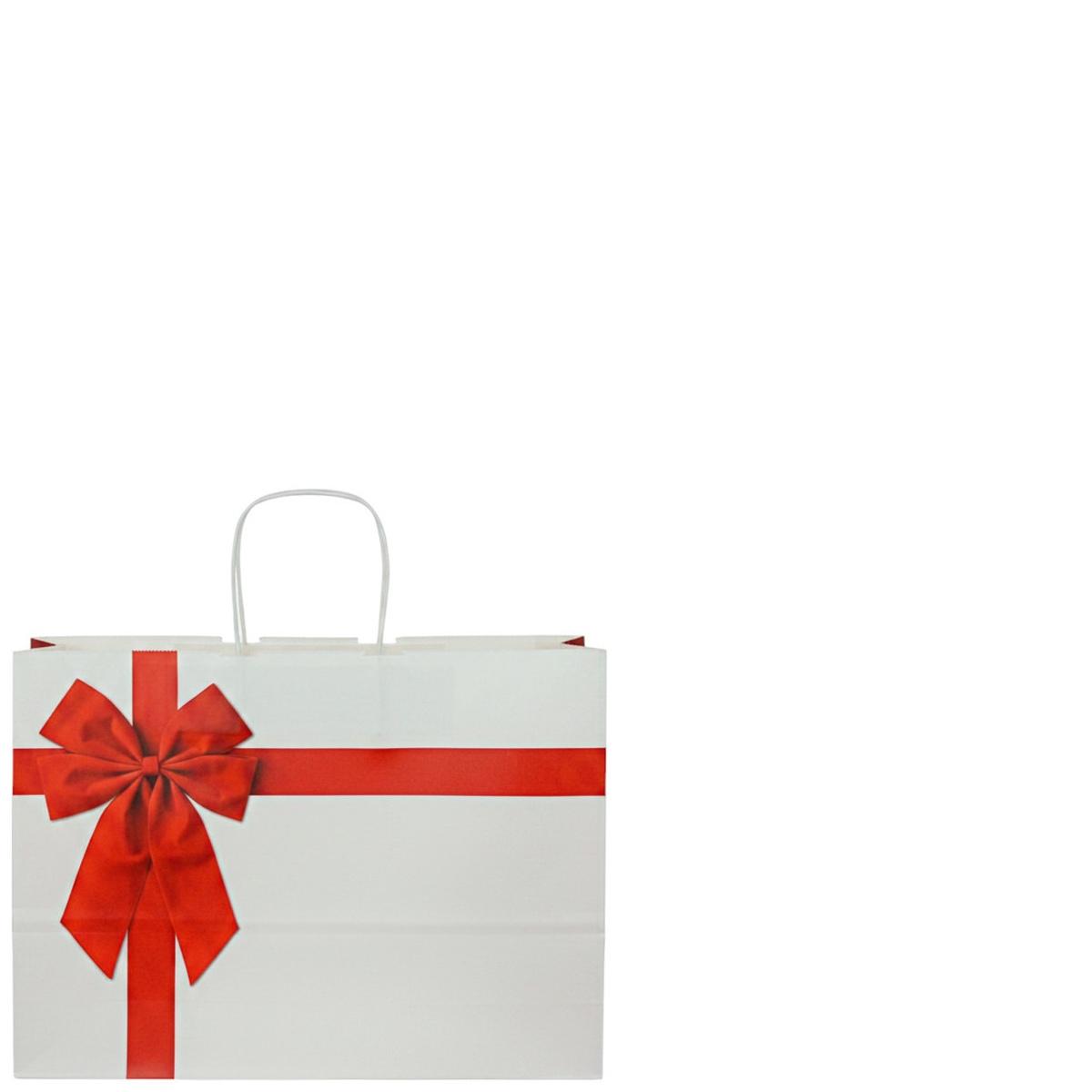 Shopper in carta h.28 x l.32 x p.13 cm fantasia rosette
