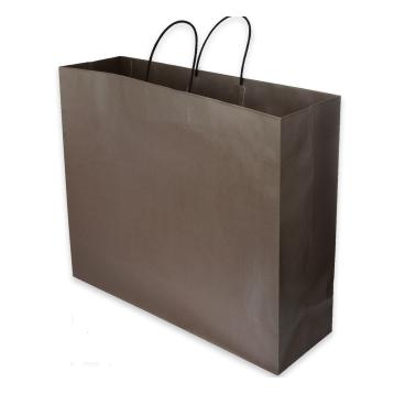 shoppers in carta h 31 X l 27 X p 12  colore caffe' manico in cotone