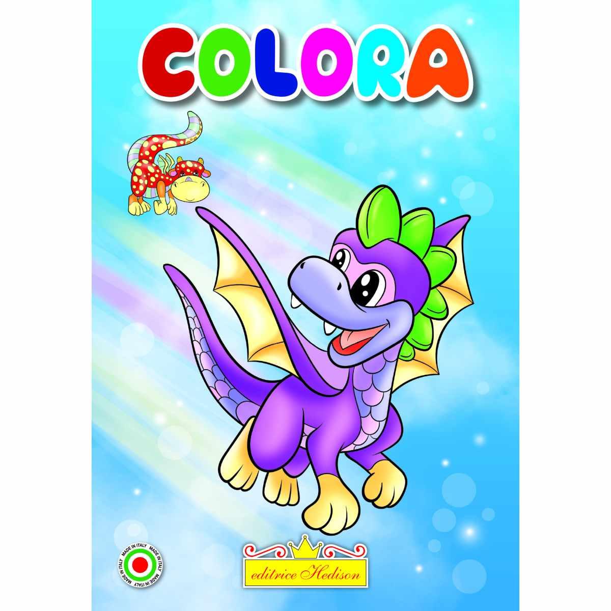 Minicolor 15x21 cm libro da colorare draghetti e cavalieri