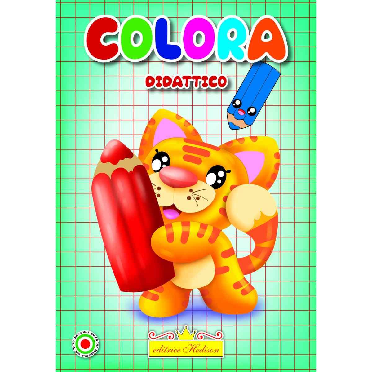 Minicolor 15x21 cm libro da colorare didattico e mezzi di trasporto