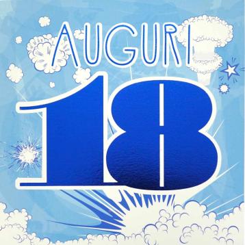 Biglietti 18esimo compleanno 16x16 cm