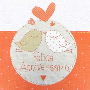 Biglietti auguri felice anniversario 16x16 cm
