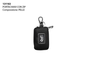 PORTACHIAVI PELLE CON ZIP "JJ" UFFICIALE - JUVENTUS