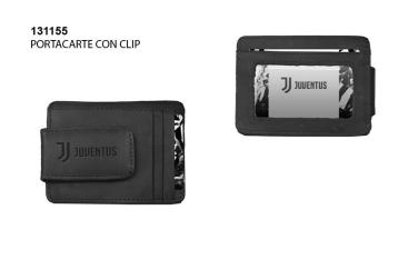 PORTACARTE CON CLIP "JJ" UFFICIALE - JUVENTUS
