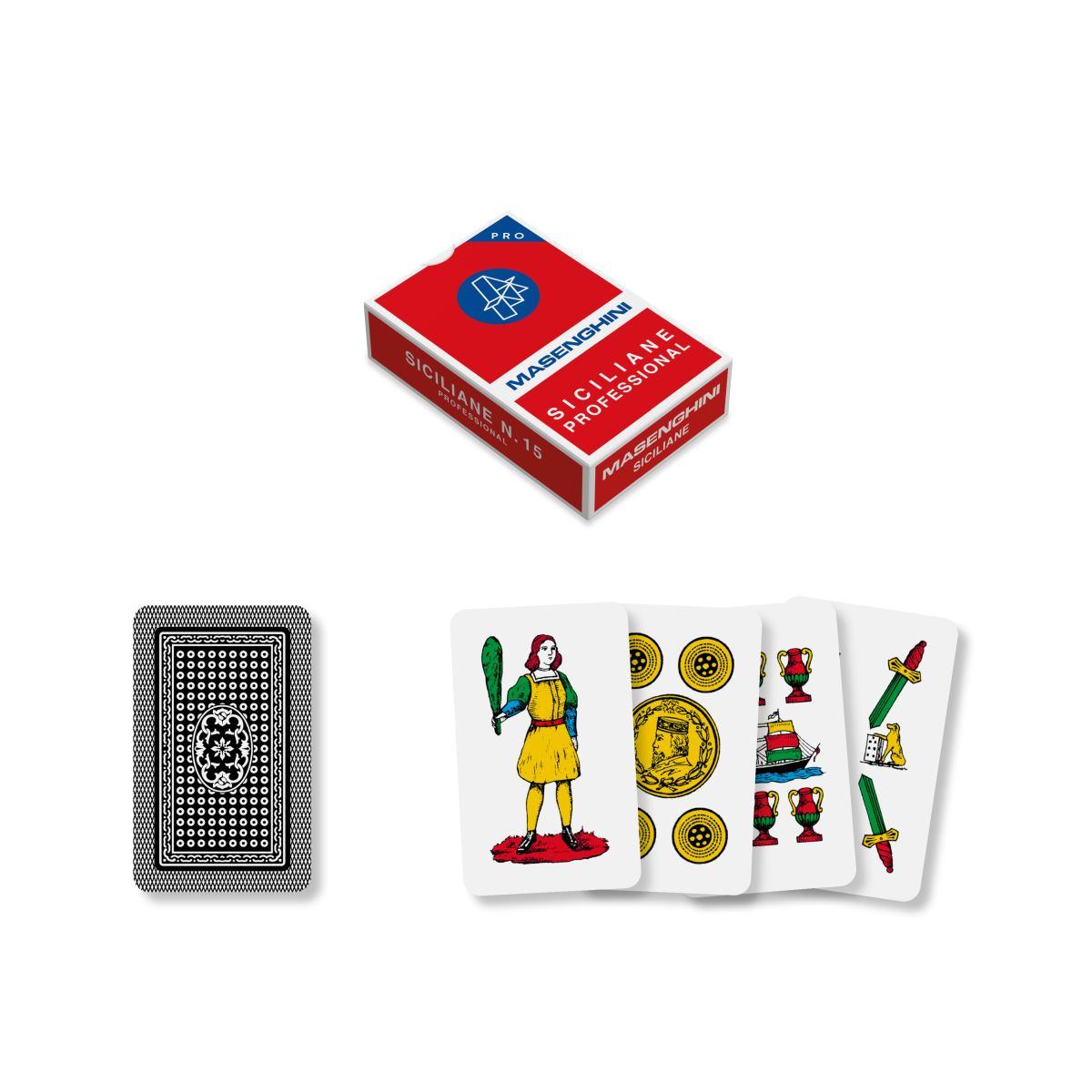 Carte da gioco Siciliane n.15 plastica Masenghini