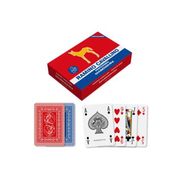 Carte da gioco Ramino Cavallino oro plastica Masenghini