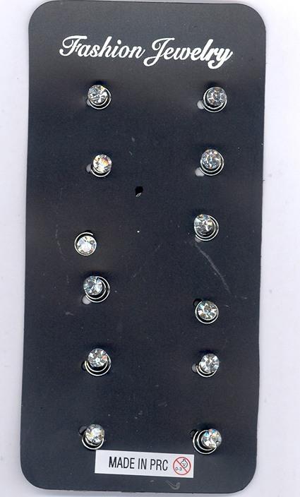 Molla con strass tondo piccolo nikel free