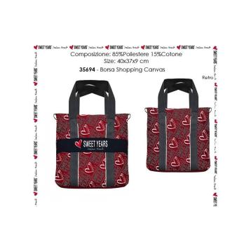 Borsa shopping canvas 85% pl 15% co - sweet years
