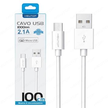 Newtop CU07 USB Simply micro USB 100 cm bianco