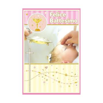 Biglietti felice battesimo 2 soggetti