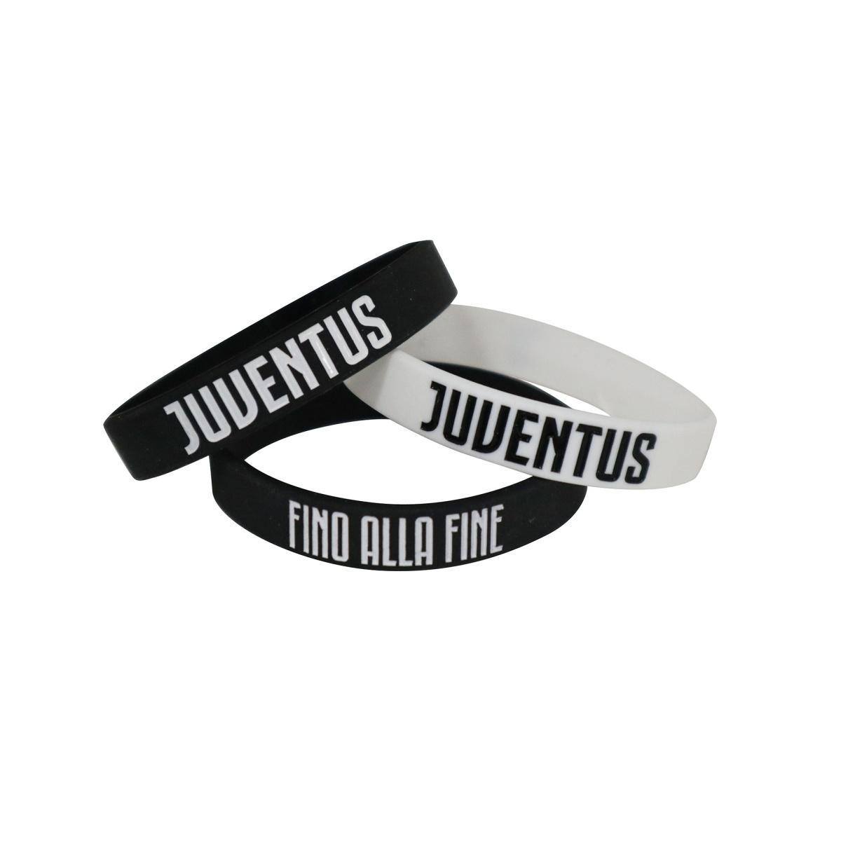 Tris di braccialetti in silicone Junior misura bimbo ufficiale Juventus