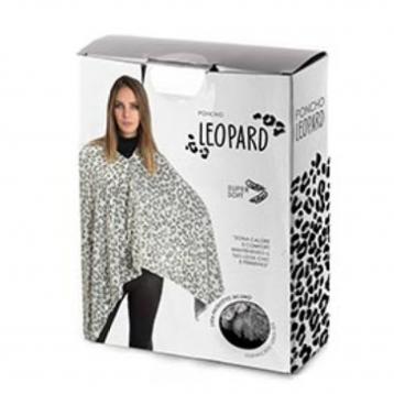 Poncho flannel leopard